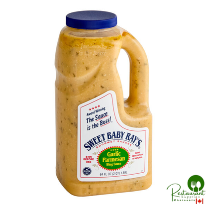 Sweet Baby Ray's 0.5 Gallon Garlic Parmesan Wing Sauce - 4/Case