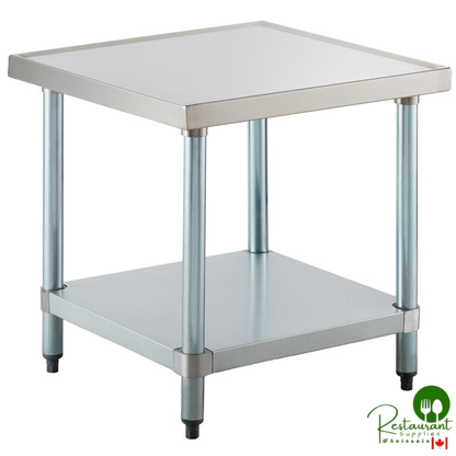 24" x 24" 18-Gauge Stainless Steel Mixer Table with Galvanized Legs and Undershelf By Prime