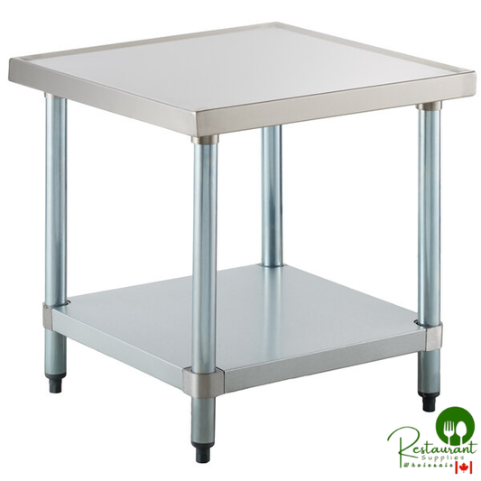 24" x 24" 18-Gauge Stainless Steel Mixer Table with Galvanized Legs and Undershelf By Prime