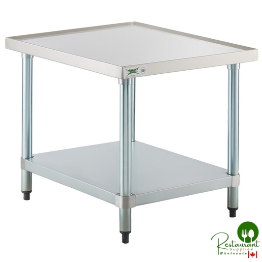 30" x 24" 18-Gauge Stainless Steel Mixer Table with Galvanized Legs and Undershelf By Prime