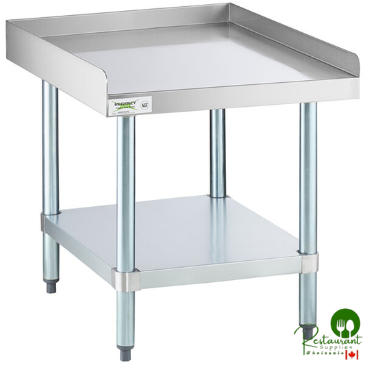 30" x 24" 16-Gauge Stainless Steel Equipment Stand with Galvanized Undershelf By Prime