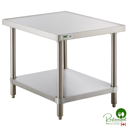 30" x 24" 16-Gauge Stainless Steel Mixer Table with Undershelf By Prime