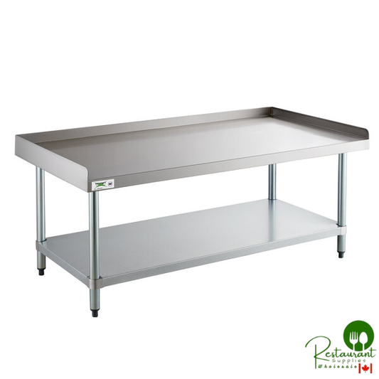 30" x 60" 16-Gauge Stainless Steel Equipment Stand with Galvanized Undershelf By Prime