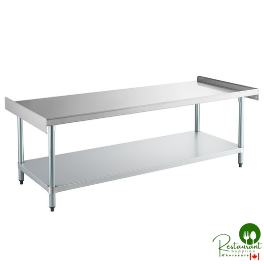 24" x 72" 16-Gauge Stainless Steel Equipment Stand with Galvanized Undershelf By Prime