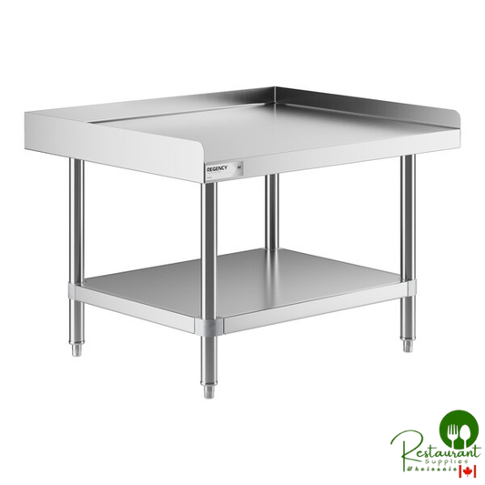 30" x 36" 16-Gauge Stainless Steel Equipment Stand with Undersh By Prime