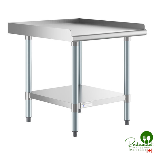 24" x 24" 18 Gauge Stainless Steel Equipment Stand with Galvanized Steel Undershelf and Legs By Prime