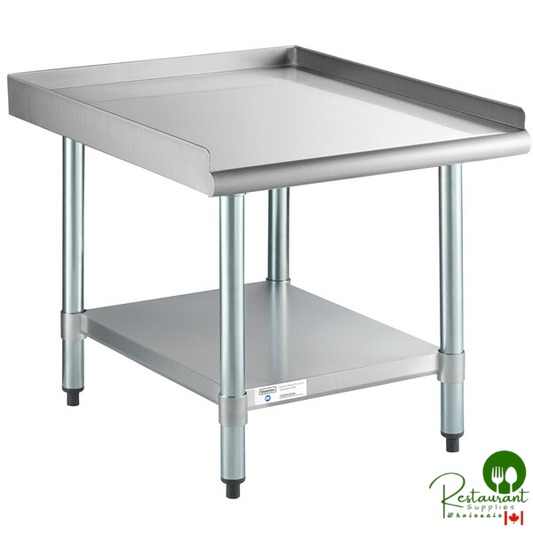 30" x 24" 18-Gauge Stainless Steel Equipment Stand with Undershelf and Galvanized Legs By Prime