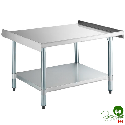 30" x 36" 18-Gauge Stainless Steel Equipment Stand with Undershelf and Galvanized Legs By Prime
