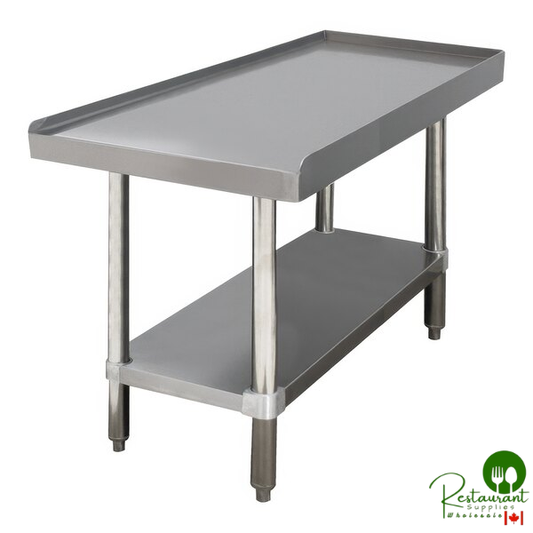 Advance Tabco EG-LG-3015 Stainless Steel Equipment Stand with Galvanized Legs and Adjustable Undershelf - 30" x 15"