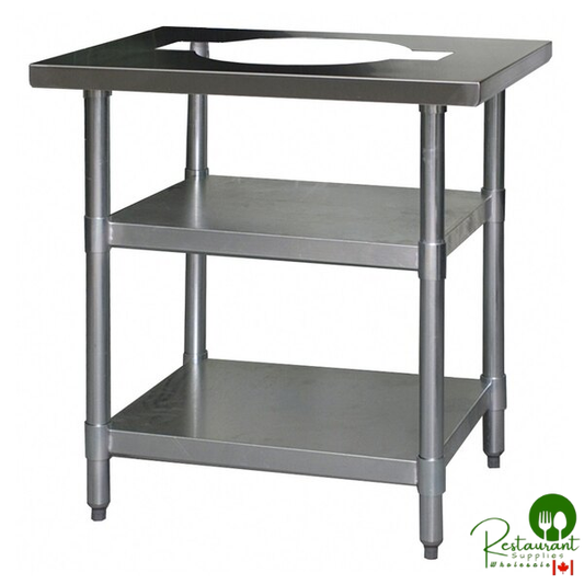 Eagle Group T3424RCB 34" x 24" Stainless Steel Rice Cooker Table with Galvanized Undershelves