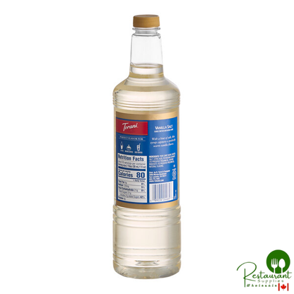 Torani Vanilla Salt Flavoring Syrup Plastic Bottle 1 Liter - 6/Case