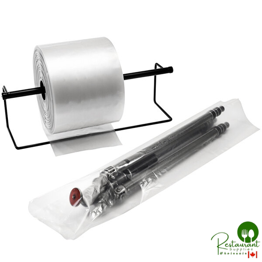 2 1/2" x 750' 4 Mil Clear Polyethylene Layflat Tubing on a Roll By Prime