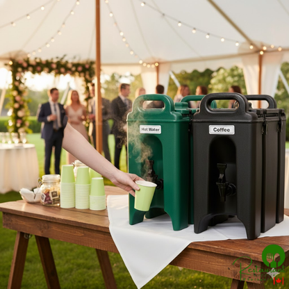 Cambro 250LCD519 Camtainer® 2.5 Gallon Kentucky Green Insulated Beverage Dispenser