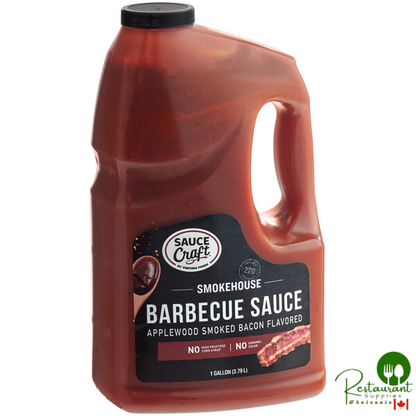 Sauce Craft Applewood Smoked Bacon BBQ Sauce 1 Gallon - 2/Case