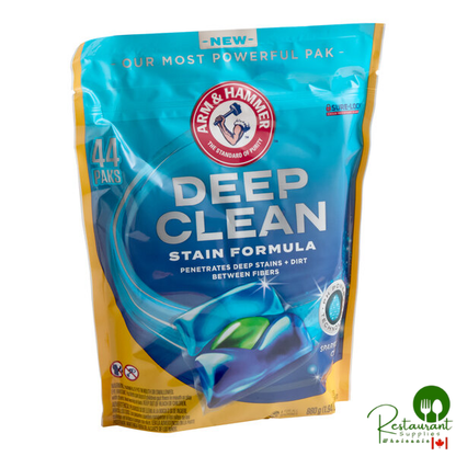 Arm & Hammer® 44-Count Sparking Clean Deep Clean Stain Formula Laundry Detergent Pods - 4/Case