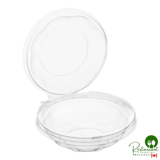 Inline Plastics Safe-T-Fresh 8 oz. Tamper-Resistant, Tamper-Evident Bowl with Hinged Dome Lid - 240/Case