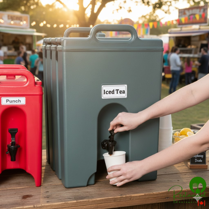 Cambro 1000LCD401 Camtainer® 11.75 Gallon Slate Blue Insulated Beverage Dispenser