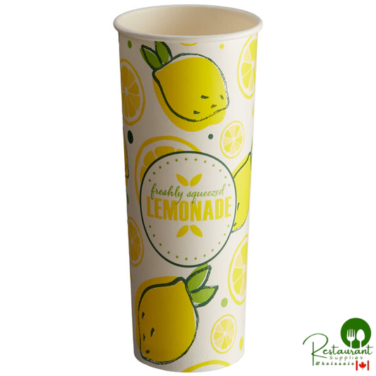 22 oz. Poly Paper Lemonade Cup By Prime - 1,000/Case