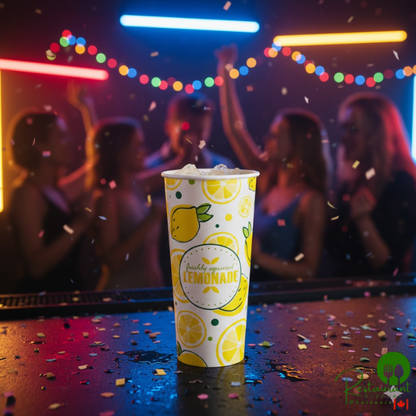 22 oz. Poly Paper Lemonade Cup By Prime - 1,000/Case