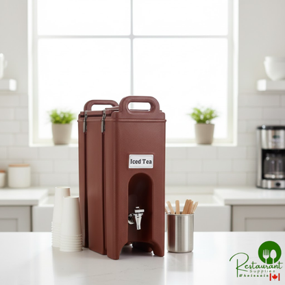 Cambro 500LCD402 Camtainer® 4.75 Gallon Brick Red Insulated Beverage Dispenser