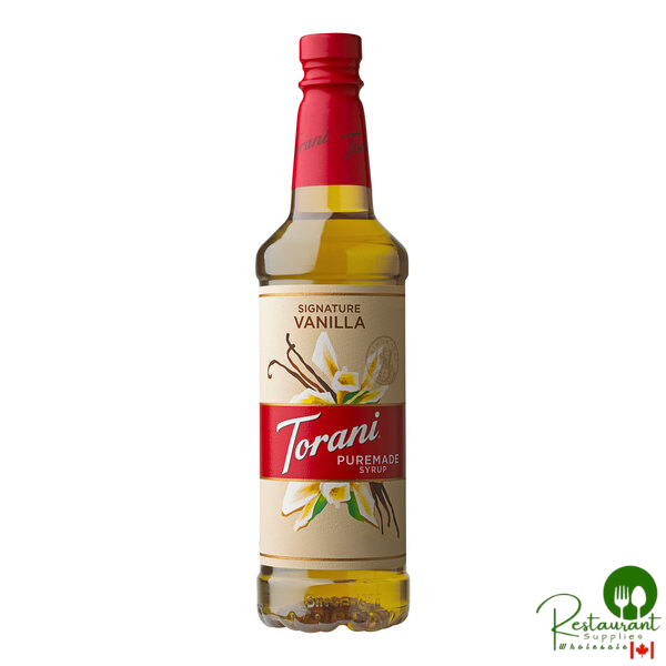 Torani Puremade Signature Vanilla Flavoring Syrup 750 mL Plastic Bottl ...
