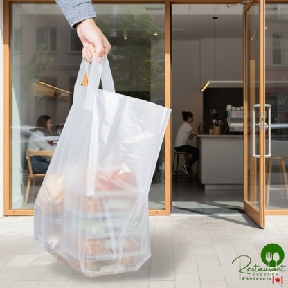 12" x 9" x 17" Polyethylene Soft Loop Handle Bag - 250/Case