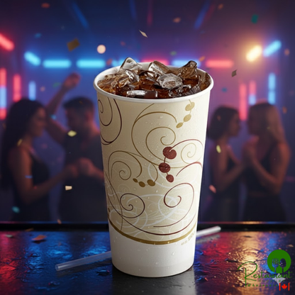 Solo TPH445P-J8000 Symphony 44 oz. Poly Paper Cold Cup - 500/Case