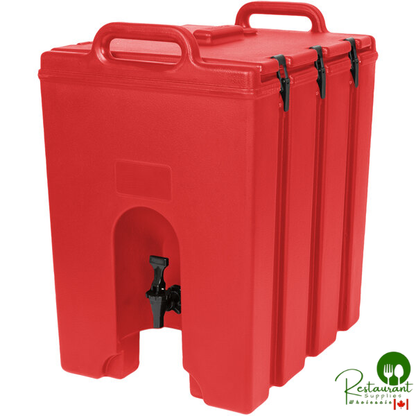 Cambro 1000LCD158 Camtainer® 11.75 Gallon Hot Red Insulated Beverage Dispenser