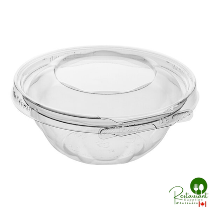 Inline Plastics Safe-T-Fresh 12 oz. Tamper-Resistant, Tamper-Evident Bowl with Hinged Dome Lid - 240/Case