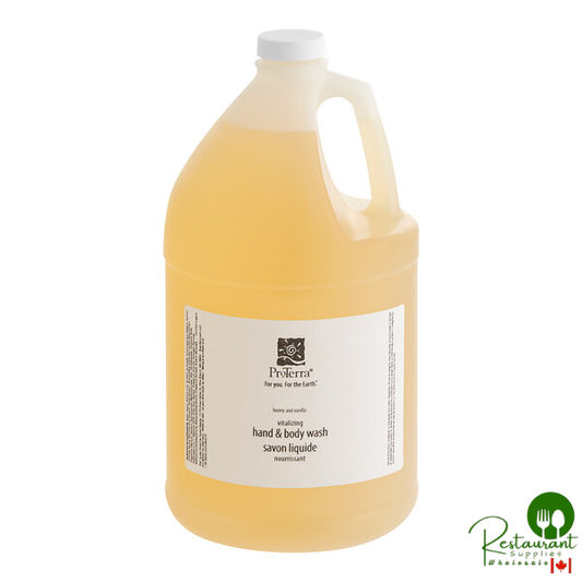 ProTerra 1 Gallon Honey / Vanilla Hand & Body Wash - 4/Case