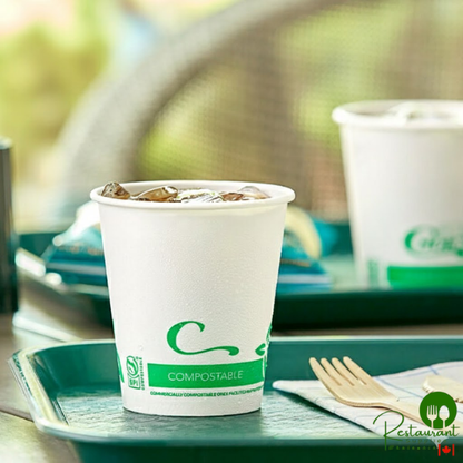 9 oz. Compostable PLA Paper Cold Cup By Prime- 1,000/Case