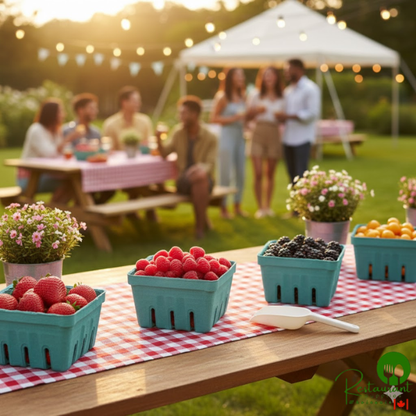 2.5 Qt. Green Molded Pulp Berry / Produce Basket - 200/Case