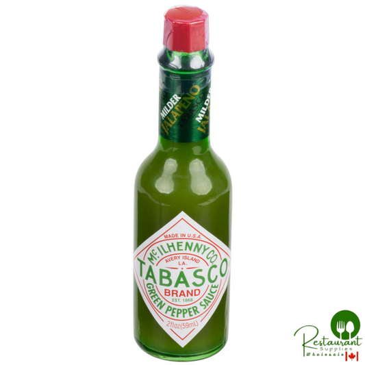 TABASCO® 2 fl. oz. Green Pepper Hot Sauce - 12/Case