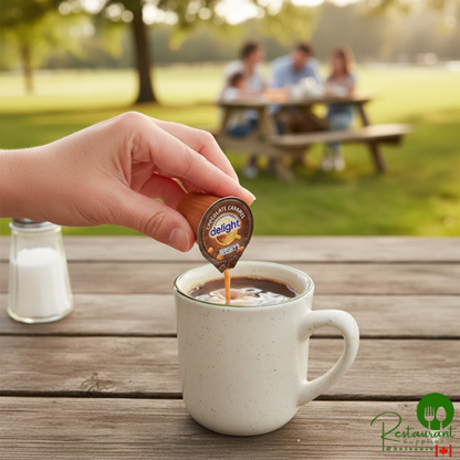 International Delight HERSHEY'S Chocolate Caramel Single Serve Non-Dairy Creamer - 288/Case