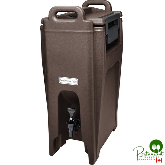 Cambro UC500131 Ultra Camtainer® 5.25 Gallon Dark Brown Insulated Beverage Dispenser