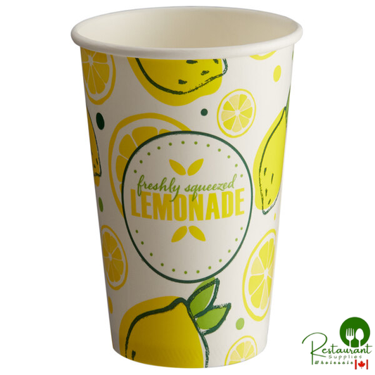 12 oz. Poly Paper Lemonade Cup By Prime- 1,000/Case