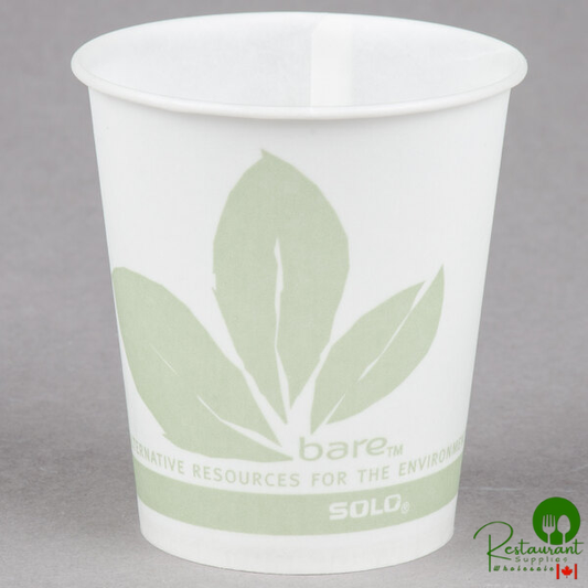 Bare by Solo R53BB-JD110 Eco-Forward 5 oz. Wax Treated Printed Paper Cold Cup - 3,000/Case