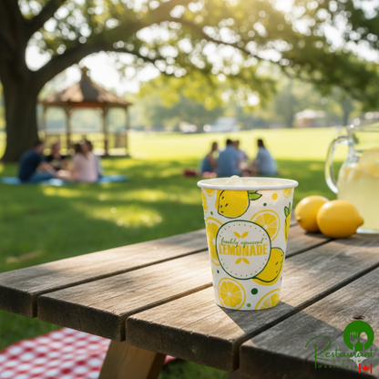 12 oz. Poly Paper Lemonade Cup By Prime- 1,000/Case