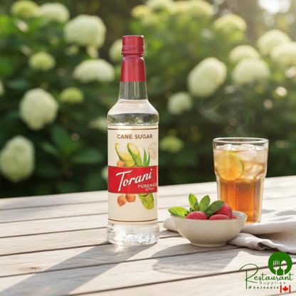 Torani Puremade Pure Cane Sugar Flavoring Syrup 750 mL Plastic Bottle - 4/Case