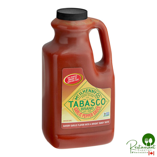 TABASCO® 64 fl. oz. Cayenne Garlic Hot Sauce - 2/Case