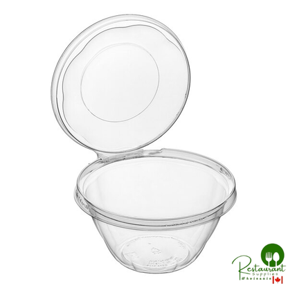 Inline Plastics Safe-T-Fresh 32 oz. Tamper-Resistant, Tamper-Evident Bowl with Hinged Dome Lid - 150/Case