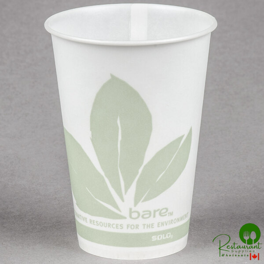 Bare by Solo R7BB-JD110 Eco-Forward 7 oz. Wax Treated Printed Paper Cold Cup - 2,000/Case