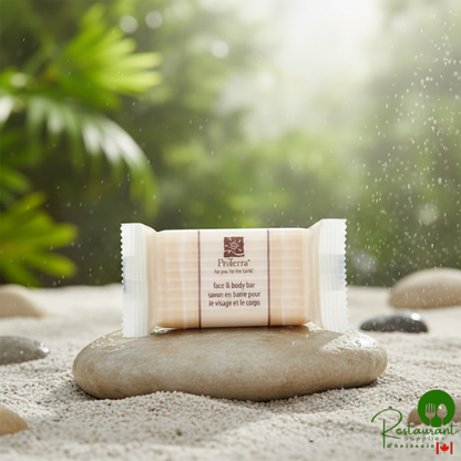 ProTerra 1 oz. Honey and Vanilla Face and Body Soap Bar - 288/Case