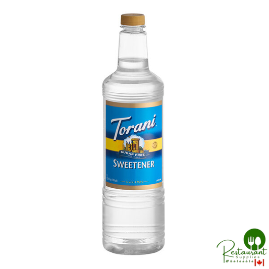 Torani Sugar-Free Sweetener Syrup Plastic Bottle 1 Liter - 6/Case