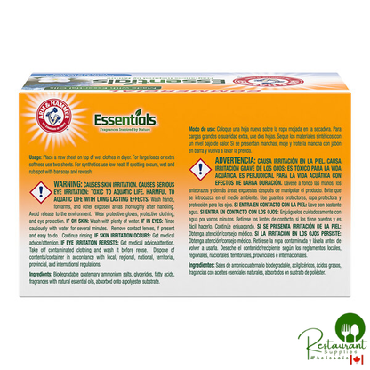 Arm & Hammer® 144-Count Essentials Mountain Rain Dryer Sheets - 6/Case