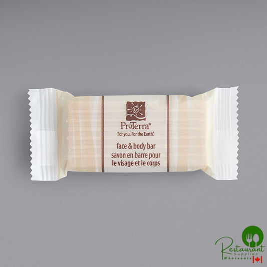 ProTerra 0.72 oz. Honey and Vanilla Face and Body Soap Bar - 450/Case