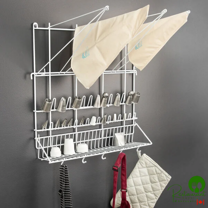 Schneider 169002 19 5/8" x 19 5/8" Plasticized Wire Pastry Bag and Tip Drying Rack