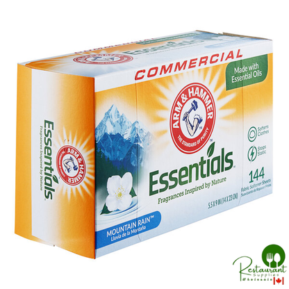 Arm & Hammer® 144-Count Essentials Mountain Rain Dryer Sheets - 6/Case