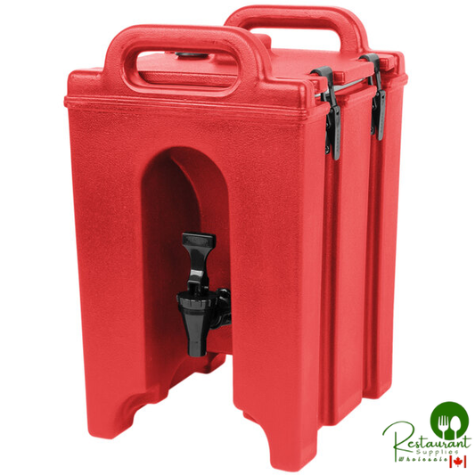 Cambro 100LCD158 Camtainer® 1.5 Gallon Hot Red Insulated Beverage Dispenser