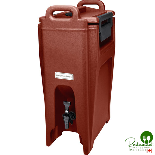 Cambro UC500402 Ultra Camtainer® 5.25 Gallon Brick Red Insulated Beverage Dispenser